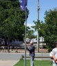 Violet Town Armistice Day Service 2007 - Flag raising Stan Heron