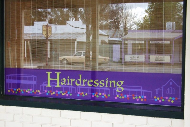Shop Window Violet Town Hairdresser Violet Town Photograph Gallery