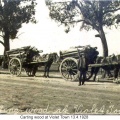 Carting wood at Violet Town