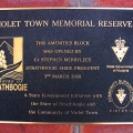 Plaque at Violet Town Swimming Pool