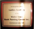 Nursing home history plaque