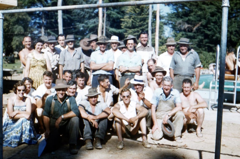 Pool building team