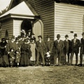 Congregation outside Methodist Church, Caniambo 1920s-1930s
