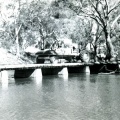 Taking a load of hay across Harris Bridge, Broken River Upotipotpon. 1960s