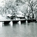 Taking a load of hay across Harris Bridge, Broken River Upotipotpon. 1960s