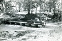 Taking a load of hay across Harris Bridge, Broken River Upotipotpon. 1960's